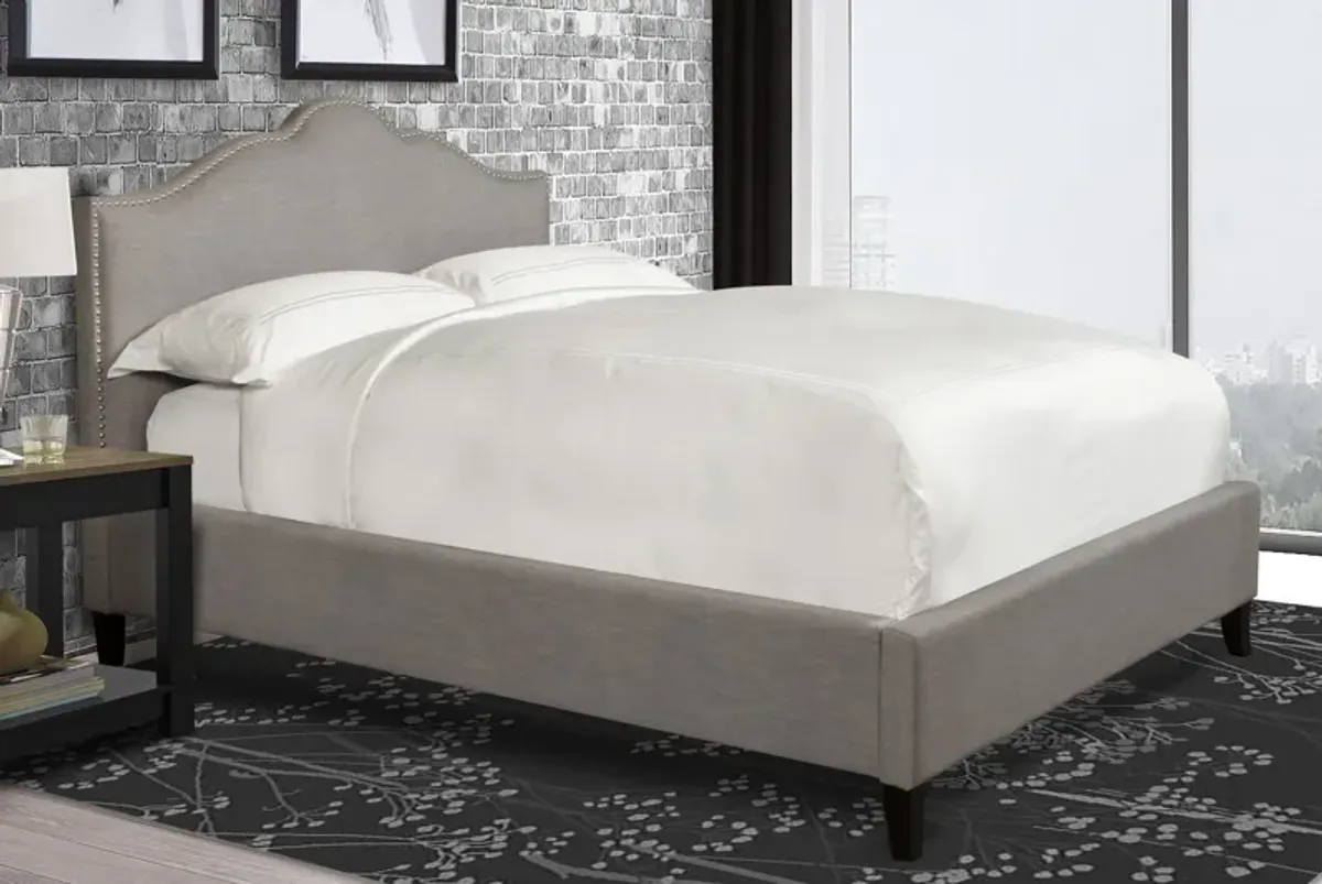 Blaire King Grey Upholstered Bed