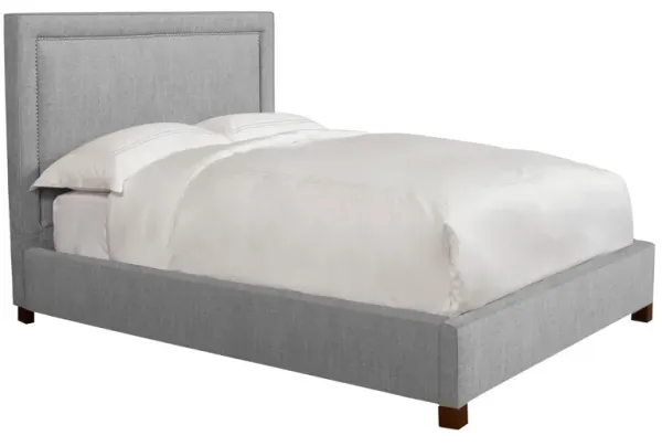 Olivia Queen Grey Upholstered Bed