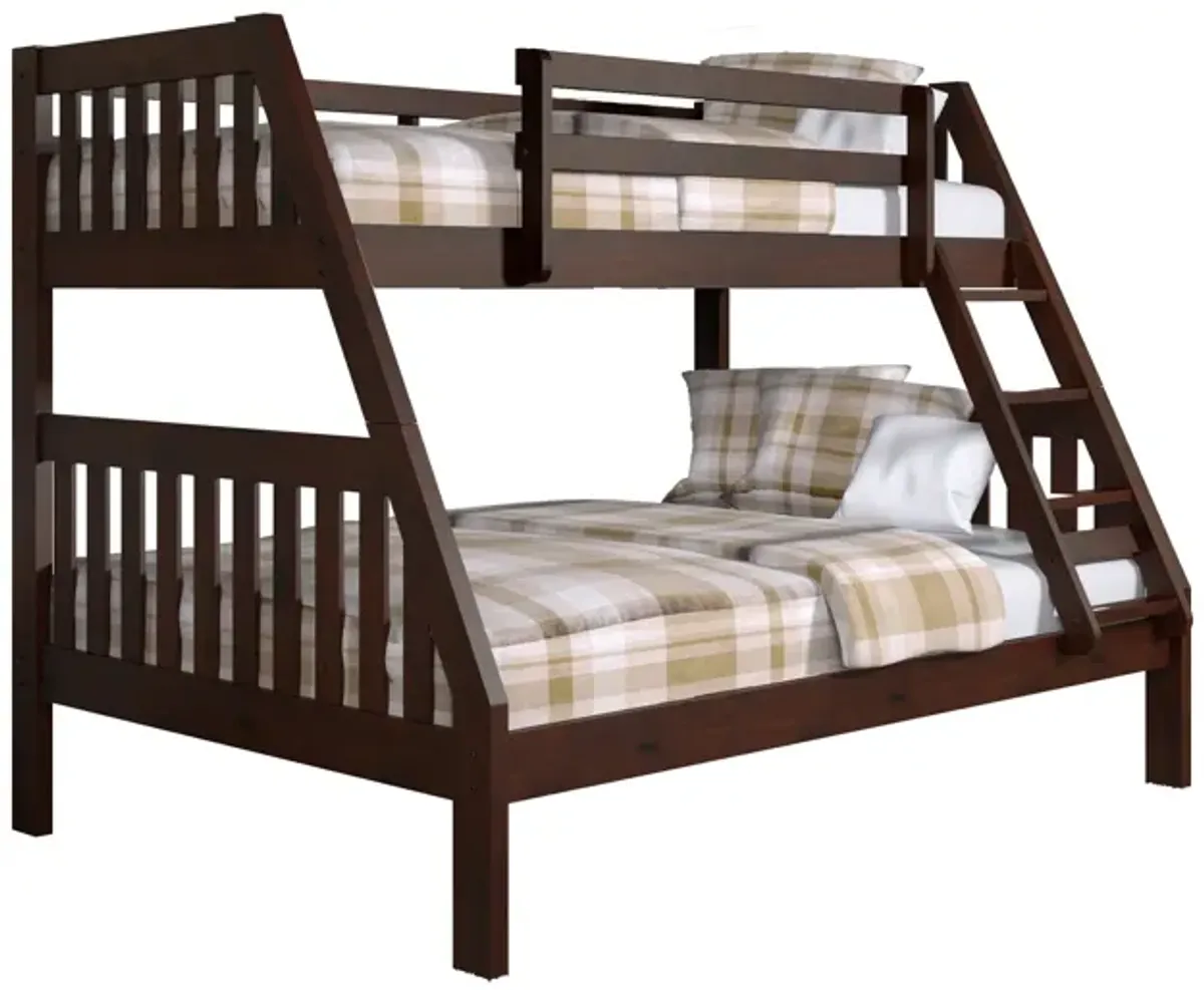Palmer Brown Twin/Full Bunk Bed
