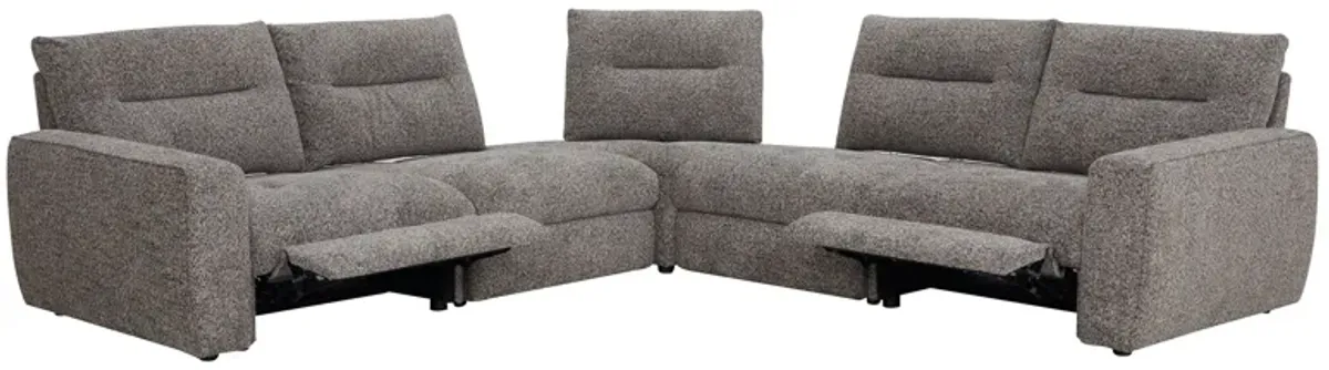 Polo Grey Power Reclining 5-Piece Sectional