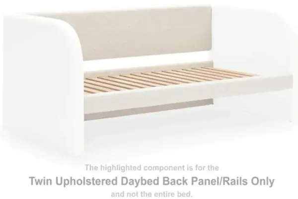 Shapella Twin Upholstered Daybed Back Panel/Rails
