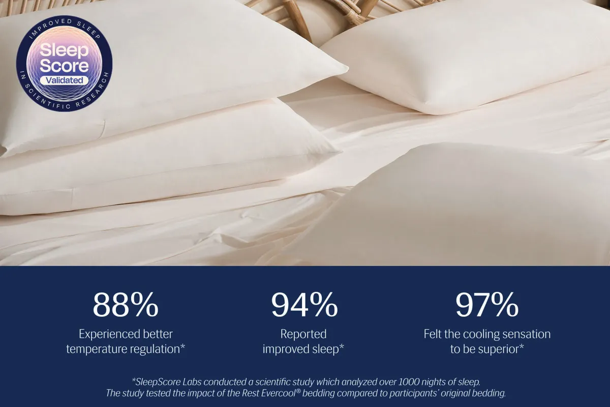 Rest Evercool® Snow Ivory California King Cooling Sheets and Comforter Collection