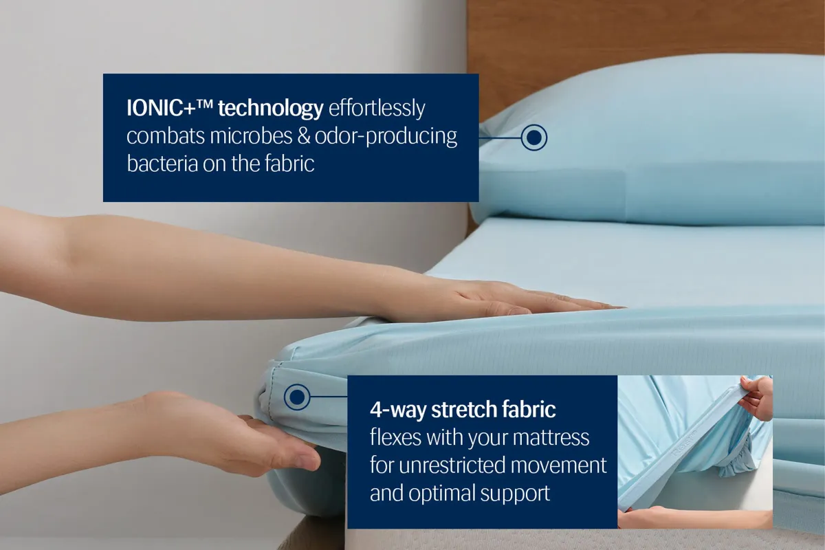 Rest Evercool®+ Aqua Blue Queen Cooling Sheet Set