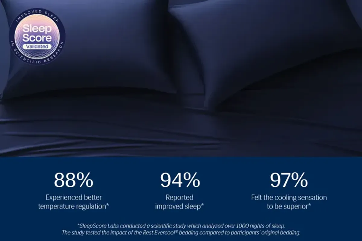 Rest Evercool®+ Midnight Blue Full Cooling Sheet Set