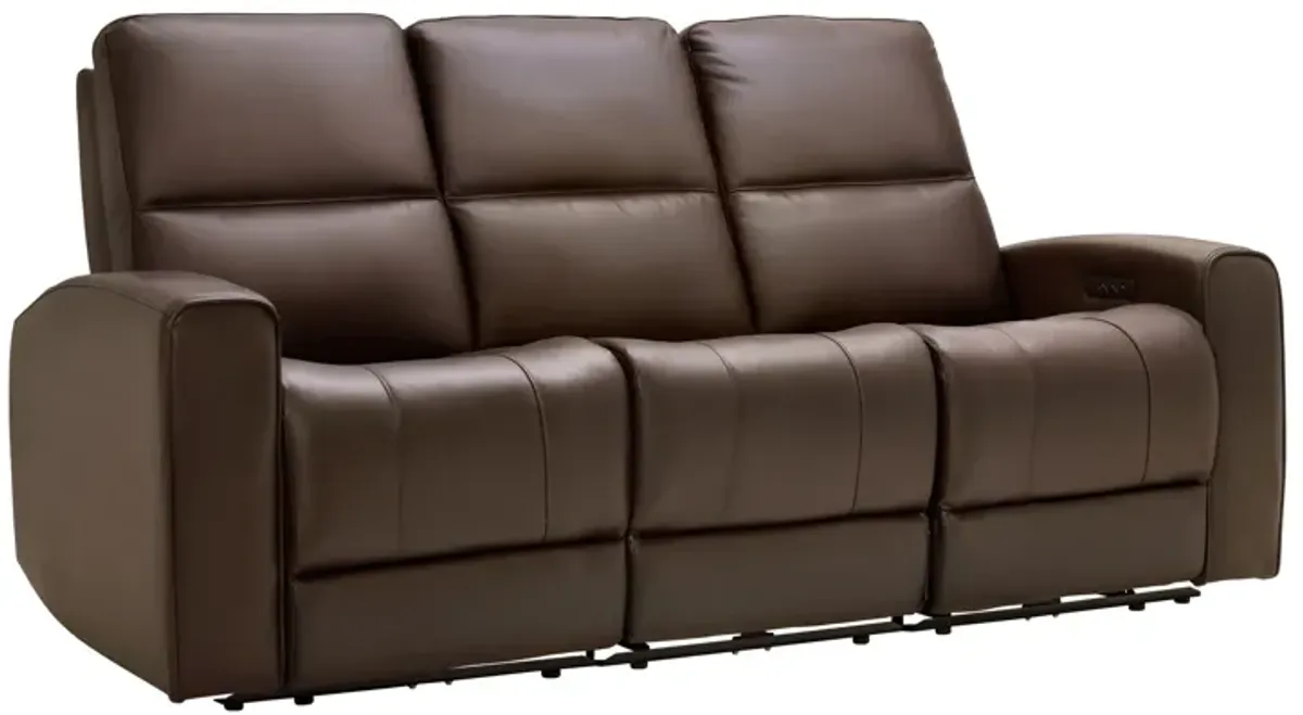 Rocco Brown Dual Power Reclining Sofa