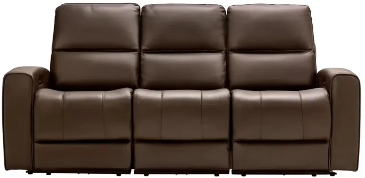 Rocco Brown Dual Power Reclining Sofa