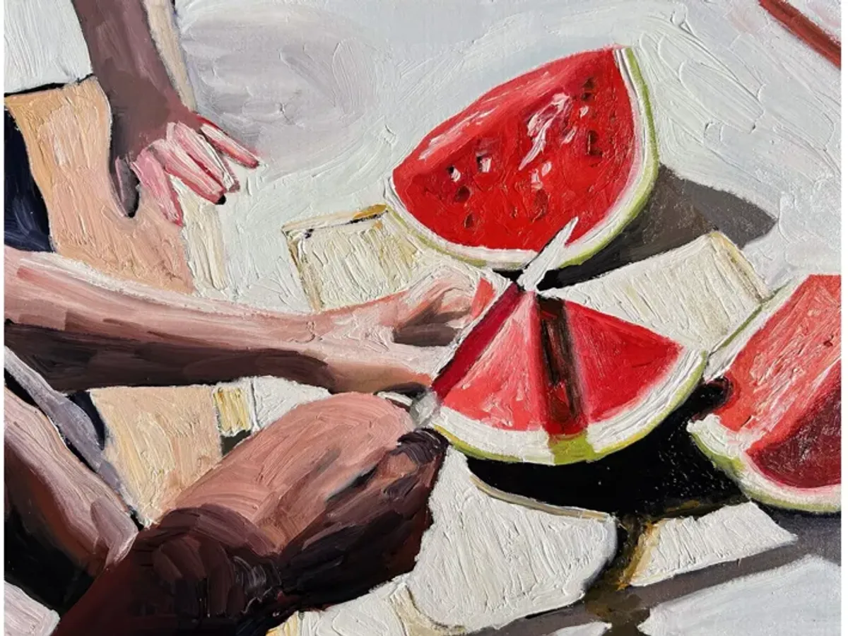 “Preparing Fruit on a Warm Evening” by Kaysi Grimes