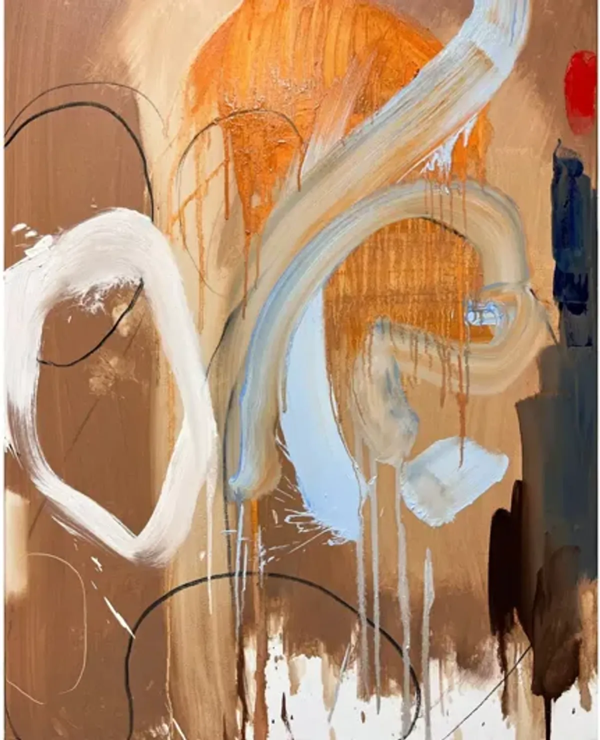Untitled / blue and white loops by Liz Davis