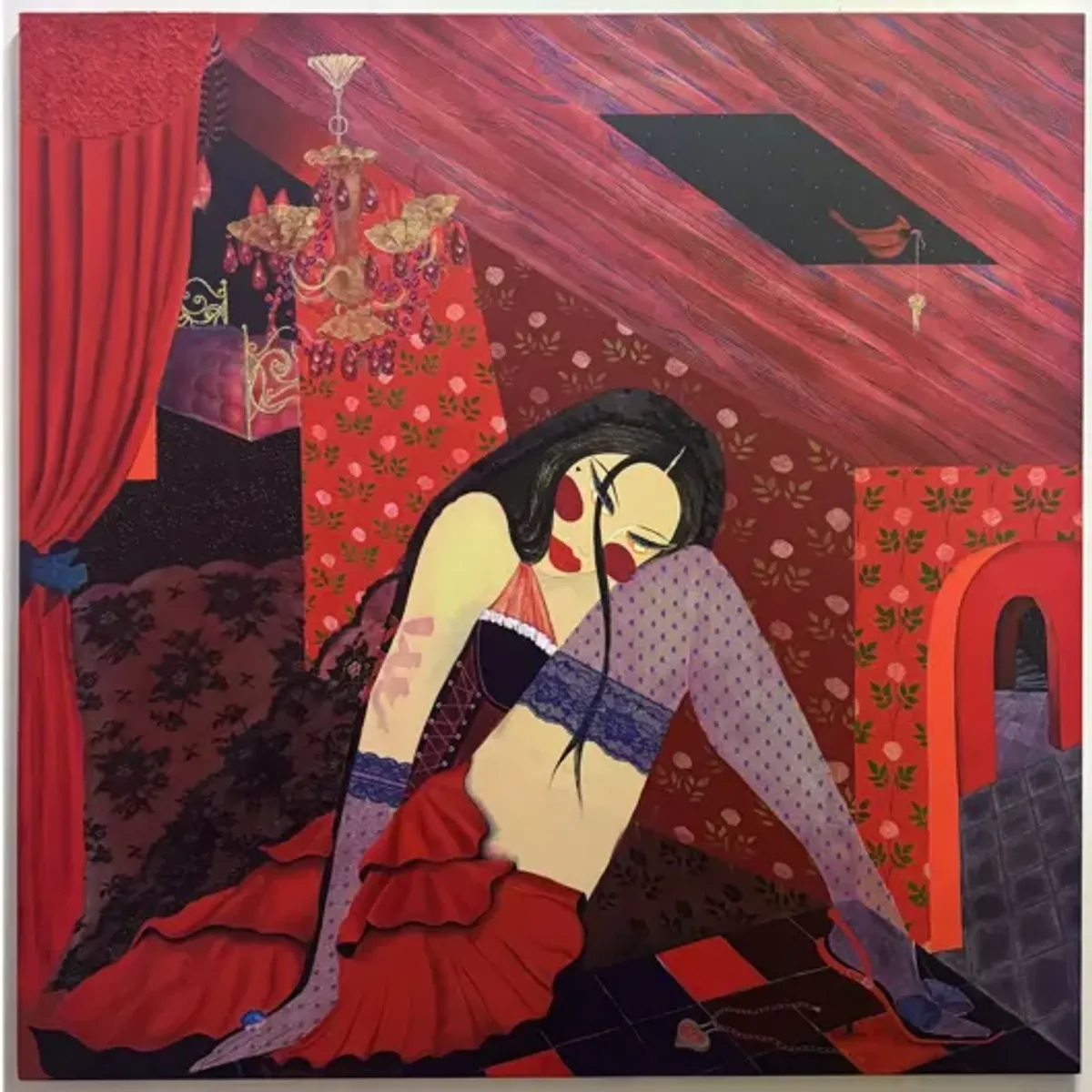 Woman in a Red Room by Milica Zekic