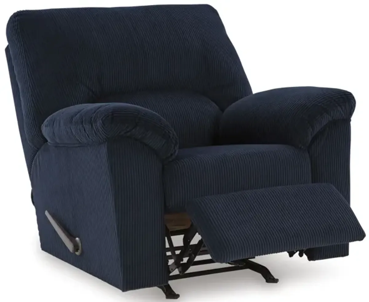 SimpleJoy Navy Rocker Recliner