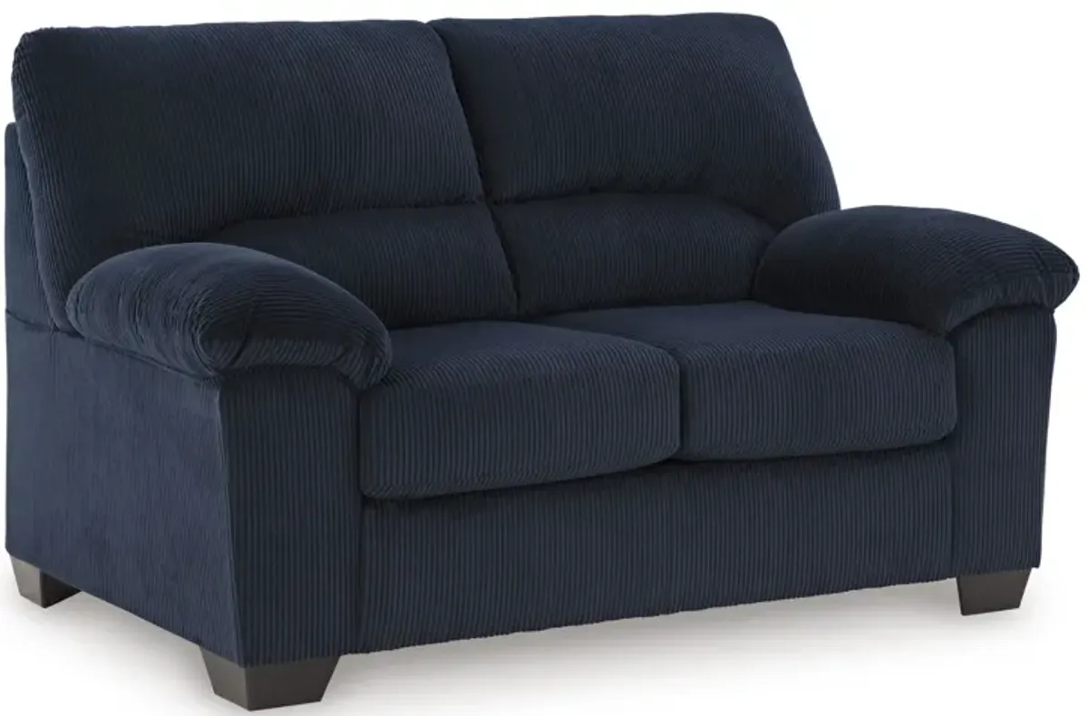 SimpleJoy Navy Loveseat