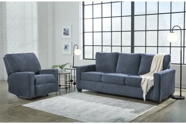 Rannis Navy 4-Piece Living Set