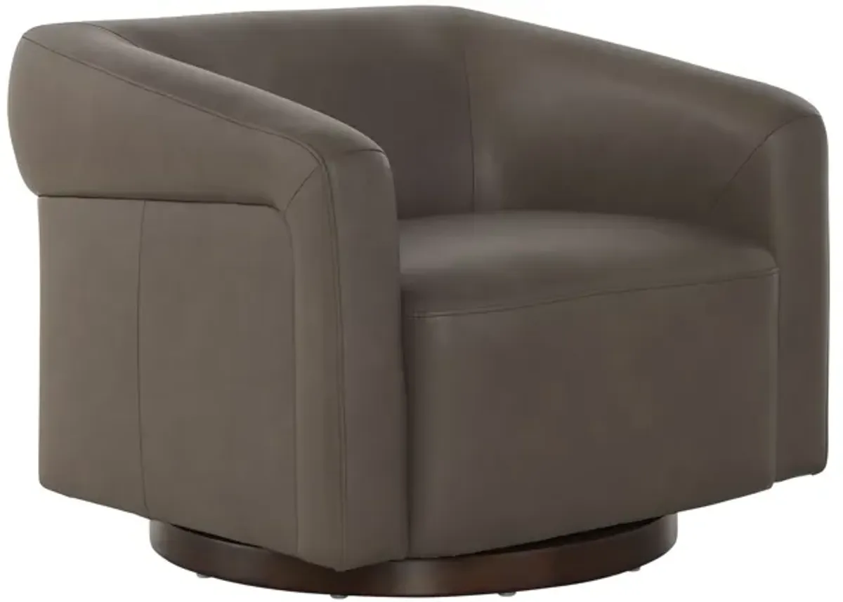 Emma Leather Swivel Chair