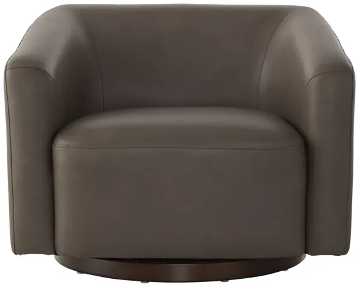 Emma Leather Swivel Chair