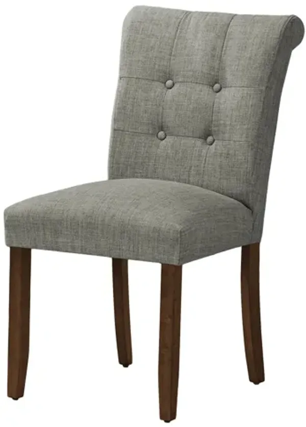 Monarch Specialties I 1218 - 38" Grey Upholstered Dining Chair (Set of Two)