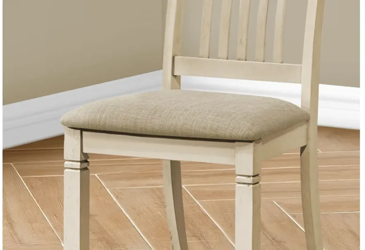 Monarch Specialties I 1265 - 38" Beige Dining Chair (Set of Two)