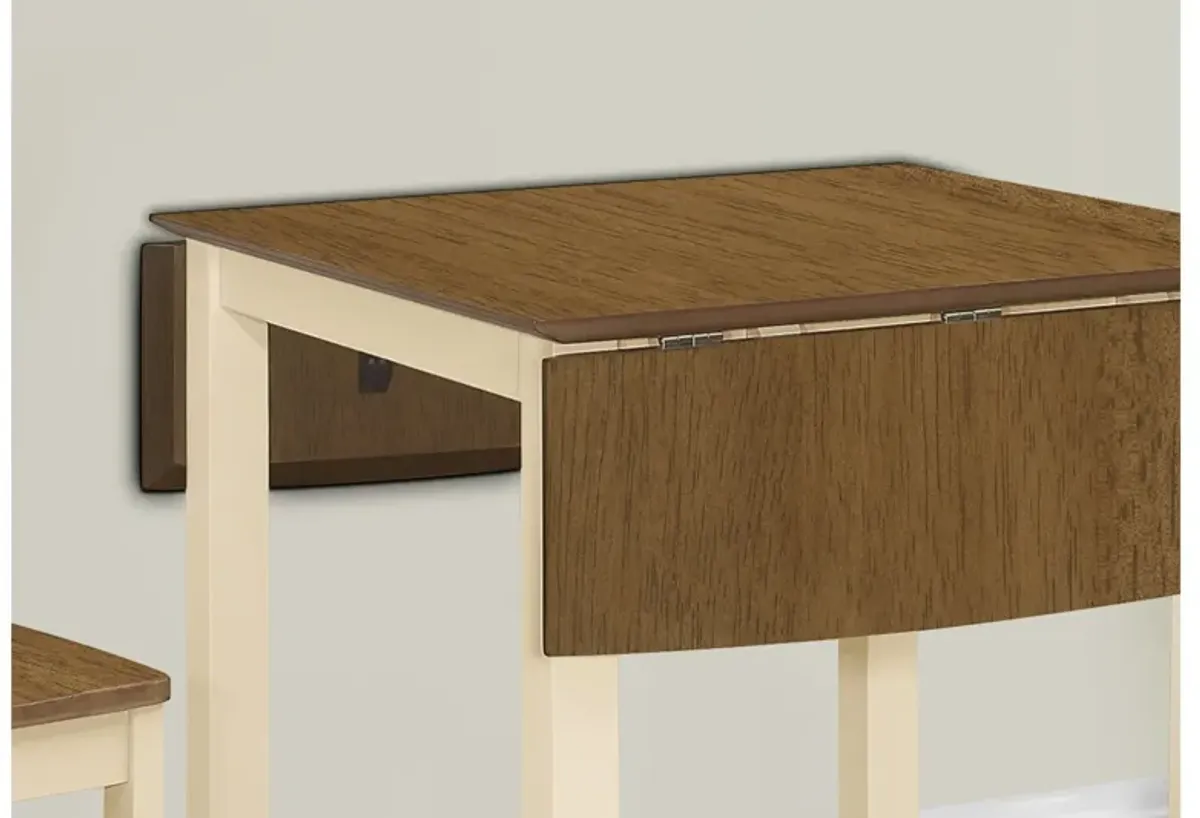 Monarch Specialties I 1327 - 48" Oak Dining Table with Drop Leaf