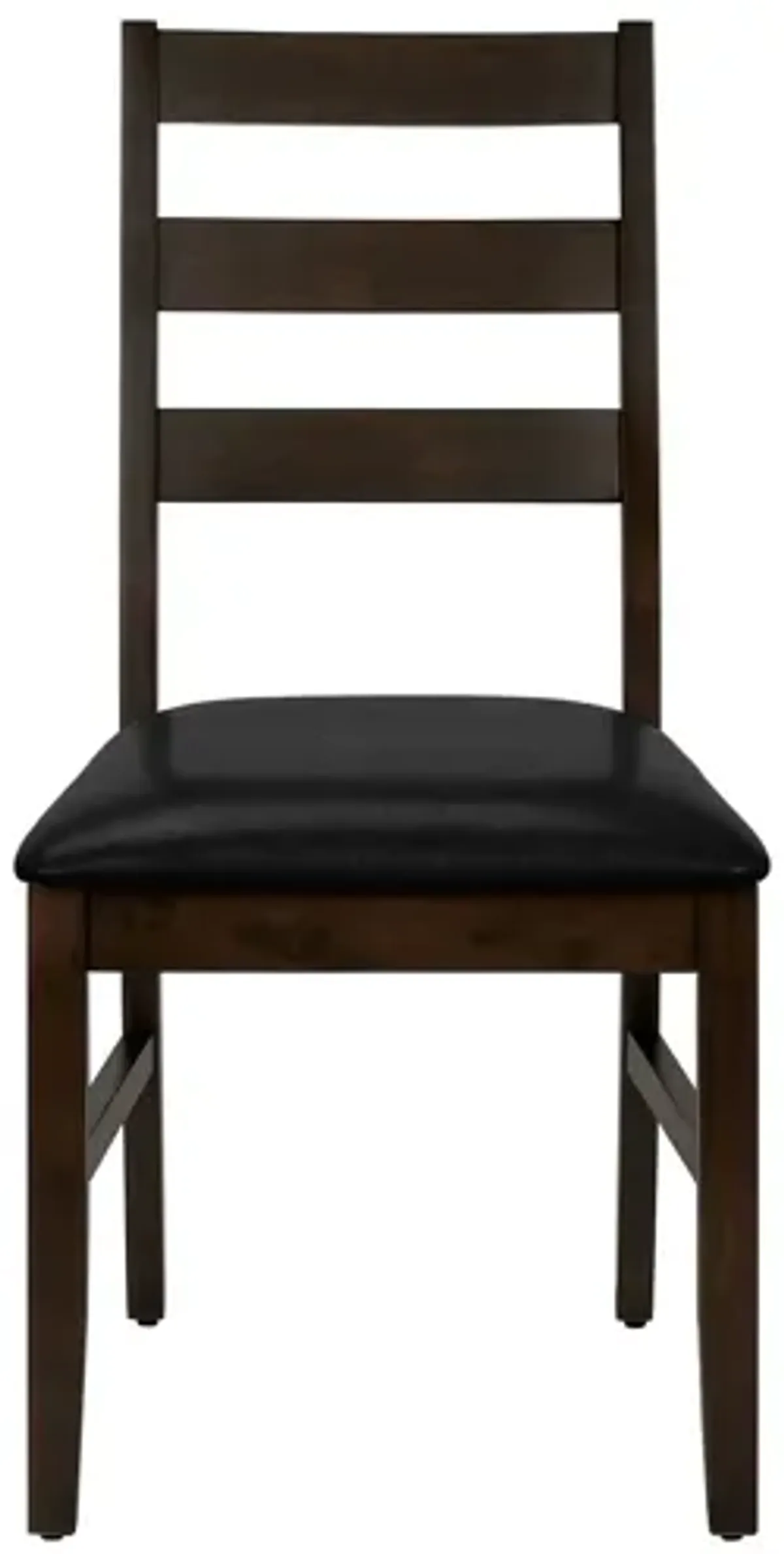Monarch Specialties I 1332 - 37" Brown Leather Upholstered Dining Chair (Set of Two)