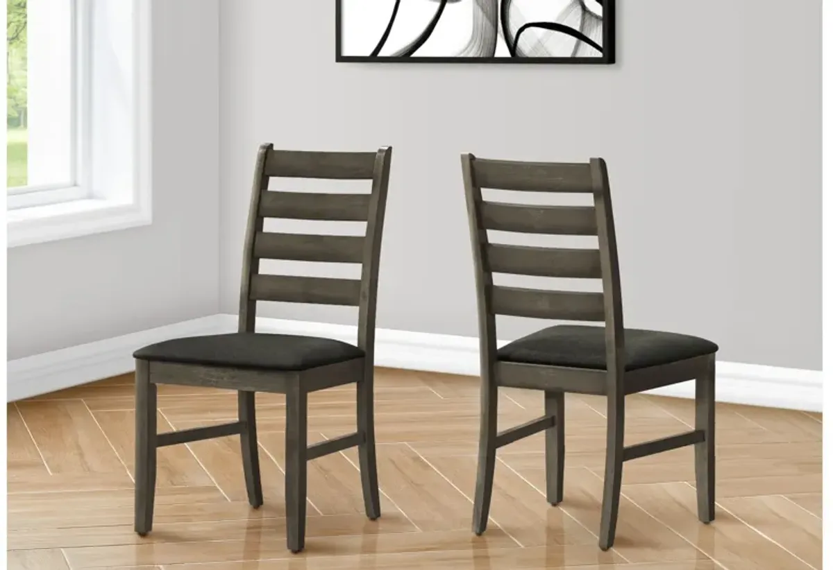 Monarch Specialties I 1347 - 38" Grey Dining Chair (Set of Two)