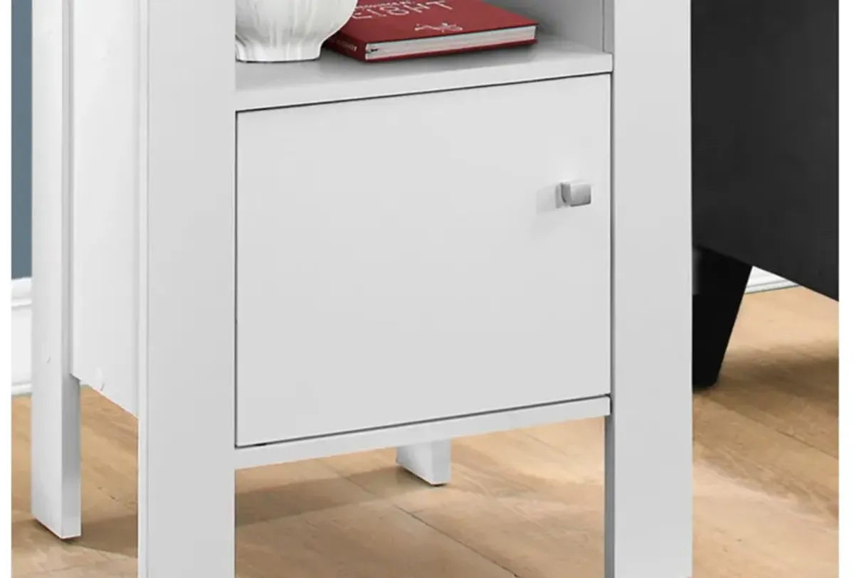 Monarch Specialties I 2137 - White Nightstand