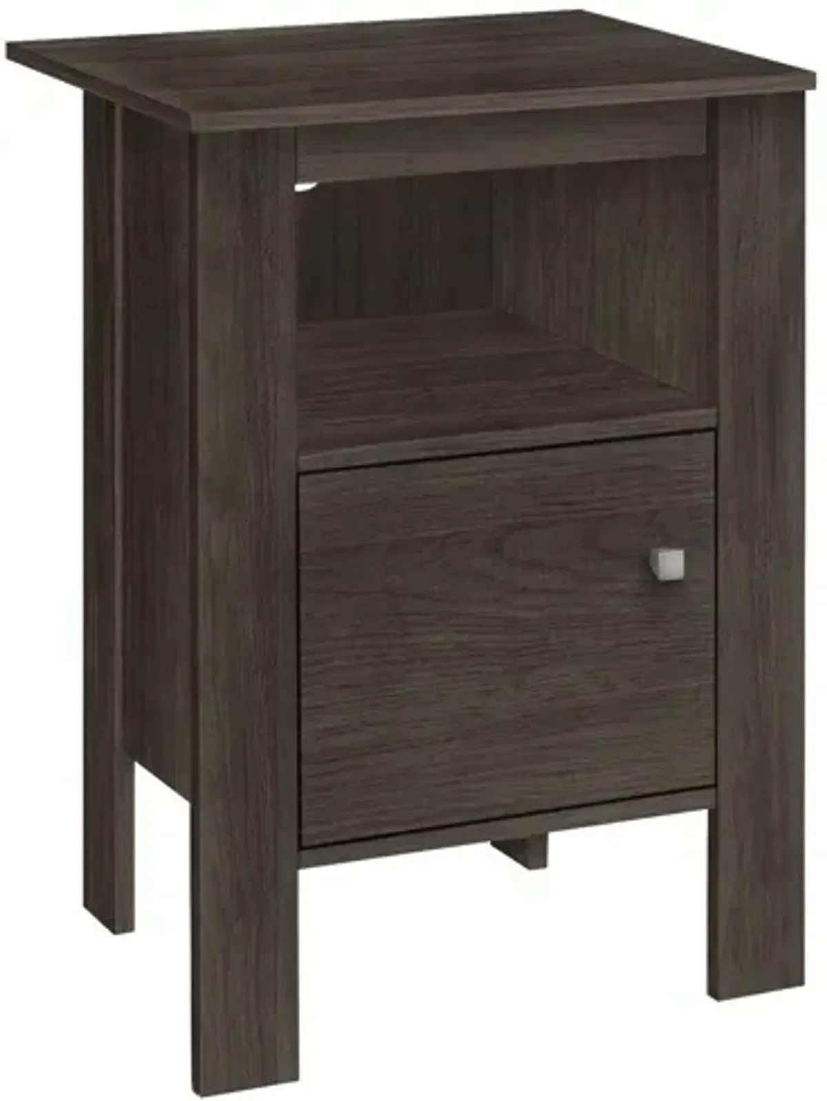 Monarch Specialties I 2145 - Brown Oak Nightstand