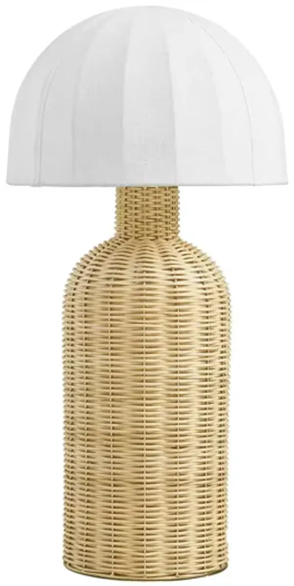 Santo Rattan Table Lamp With Dome Shade by Modway