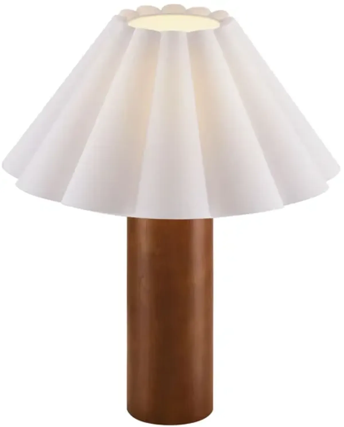 Flora Wood Table Lamp With Pleated Petal Shade by Modway