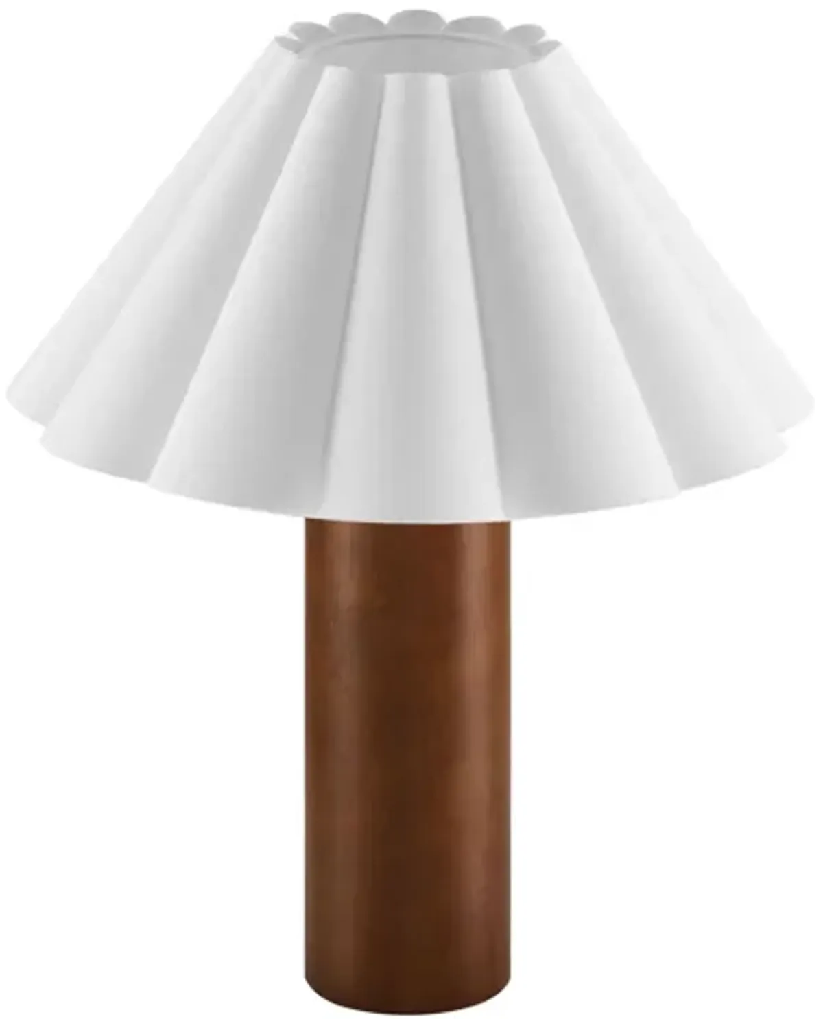 Flora Wood Table Lamp With Pleated Petal Shade by Modway