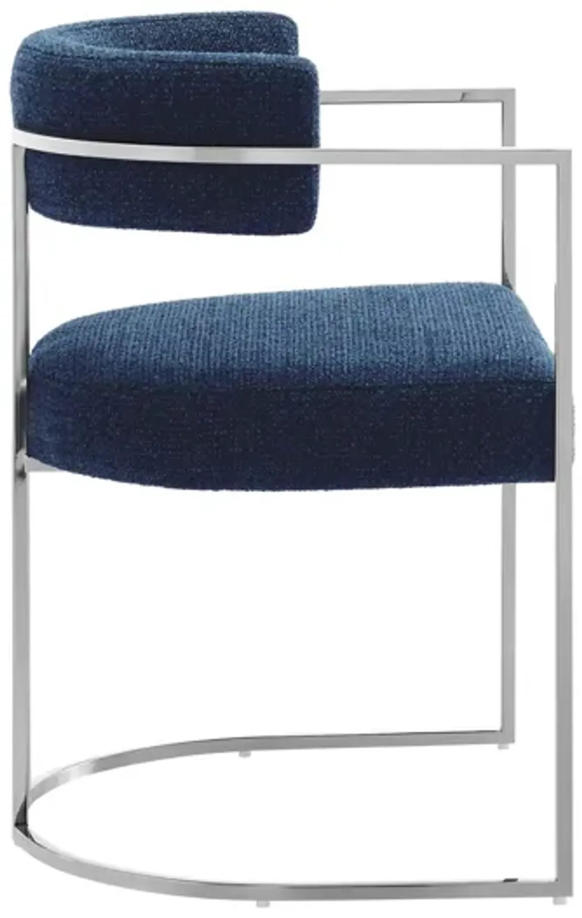 Huron Curved Back Fabric and Metal Dining Accent Chair by Modway