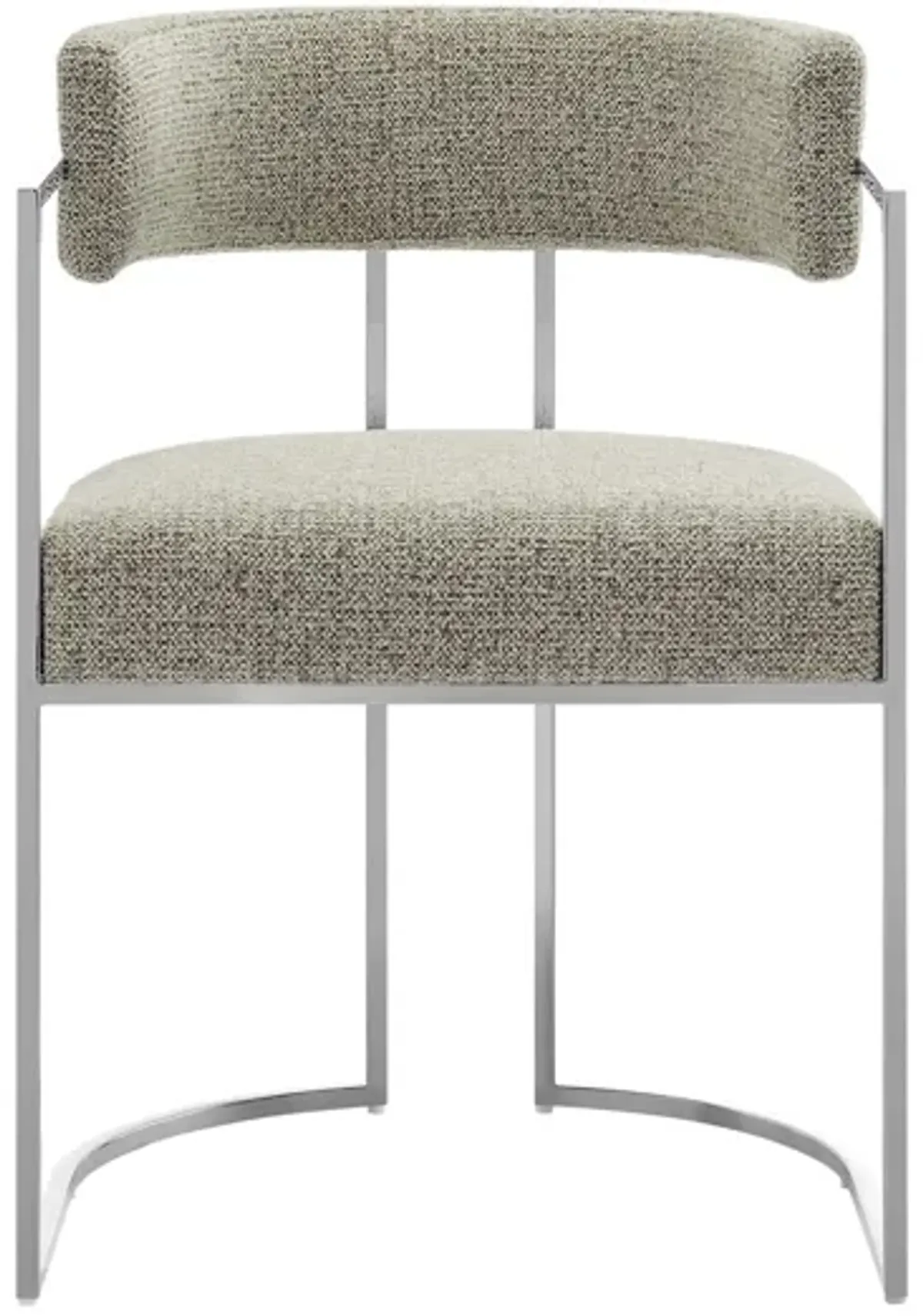 Huron Curved Back Fabric and Metal Dining Accent Chair by Modway