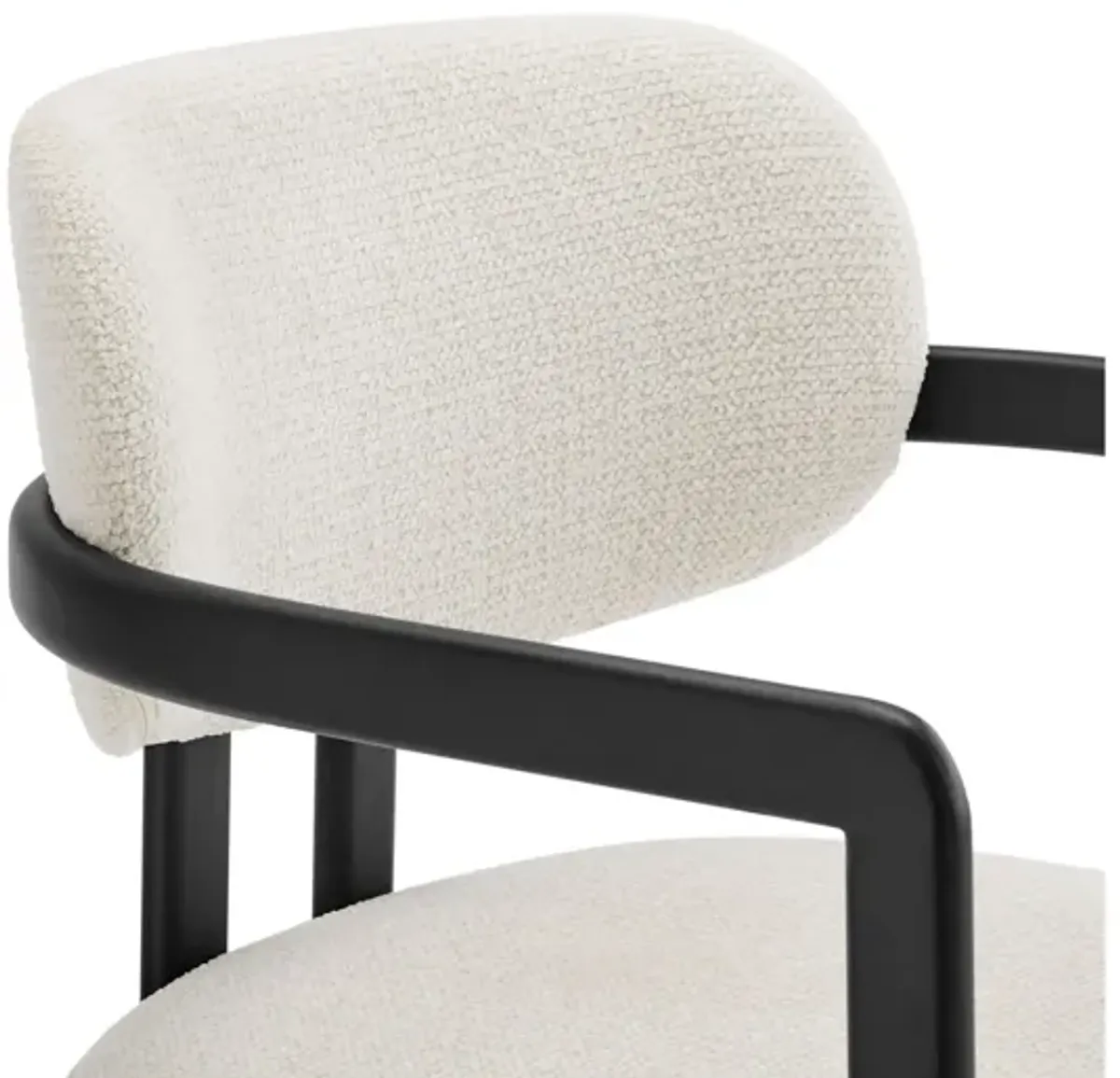 Elio Barrel Fabric and Metal Dining Chair by Modway