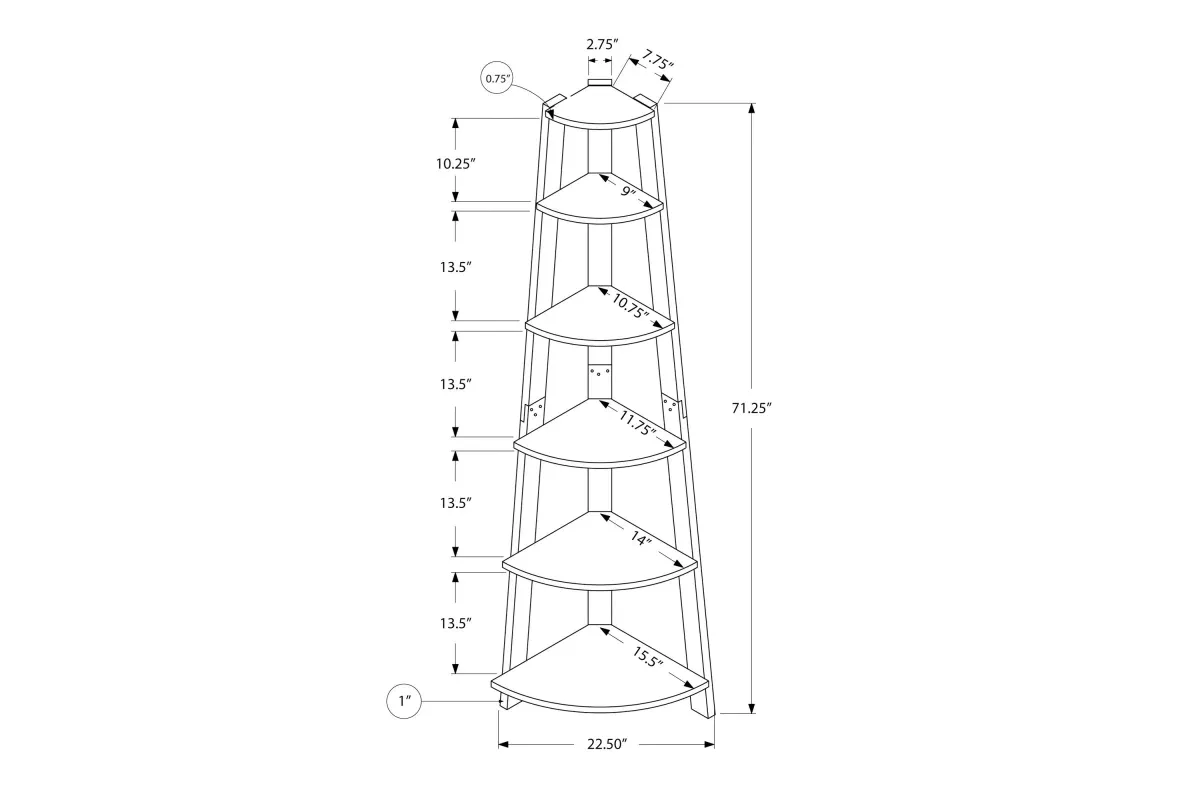 Monarch Specialties I 2496 - Bookshelf