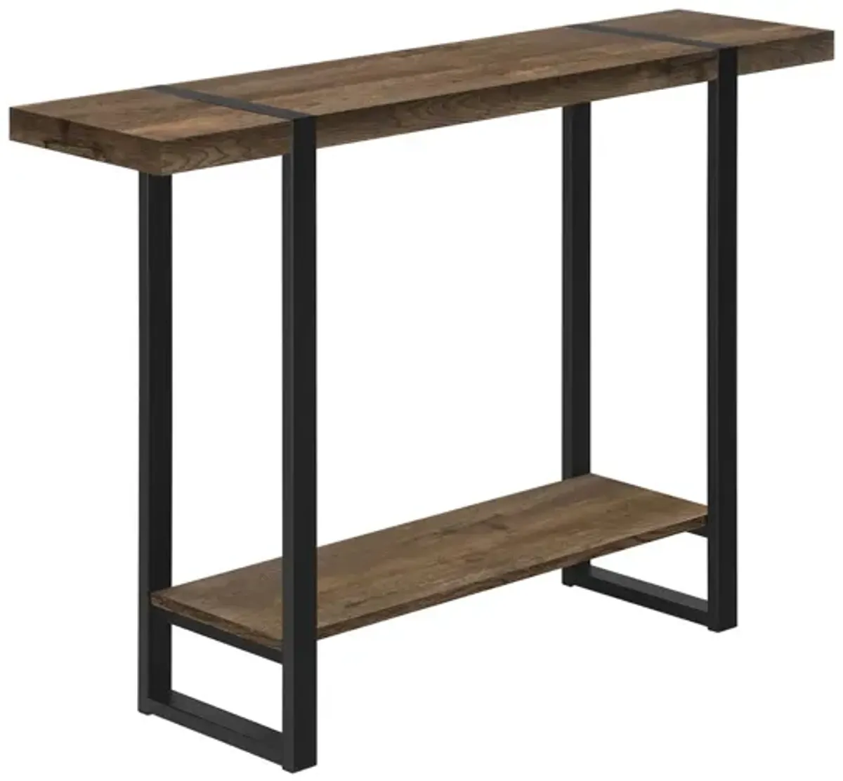 Monarch Specialties I 2851 - Rustic Wood Two-Tier Console Table