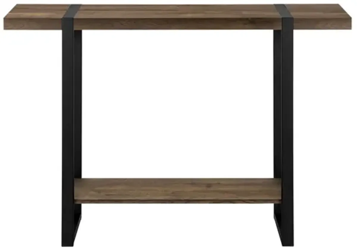 Monarch Specialties I 2851 - Rustic Wood Two-Tier Console Table