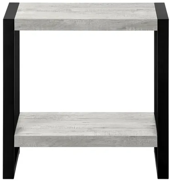 Monarch Specialties I 2857 - Grey Two-Tier Side Table