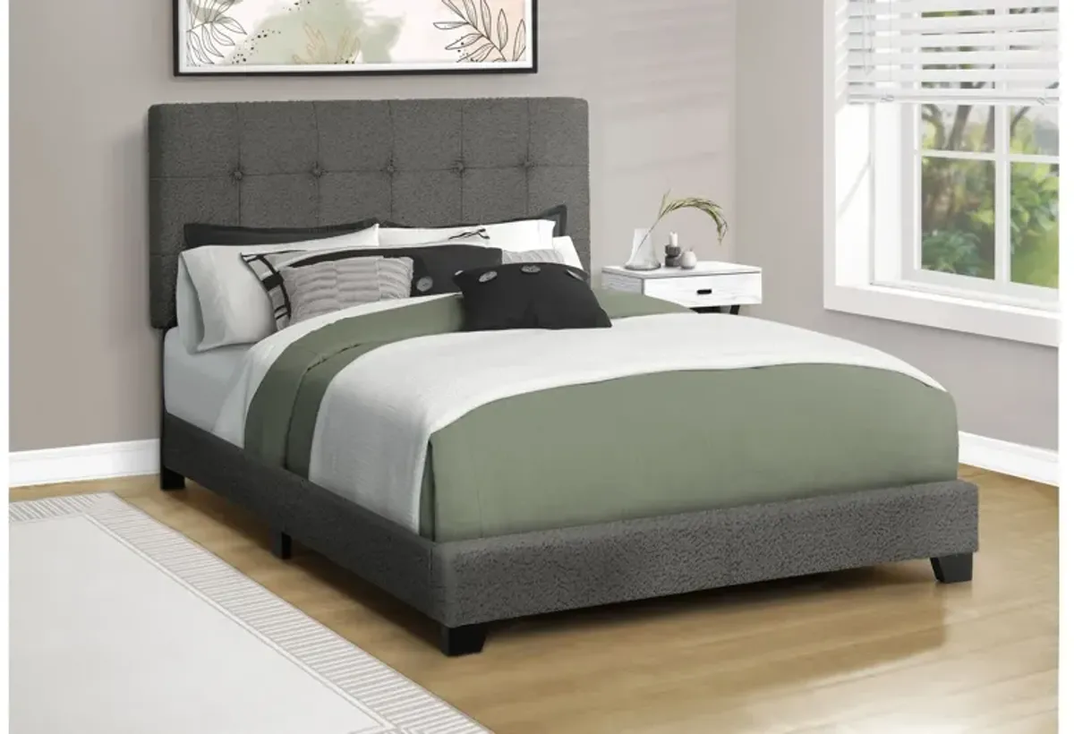 Monarch Specialties I 5803F - Full Size Upholstered Bed Frame