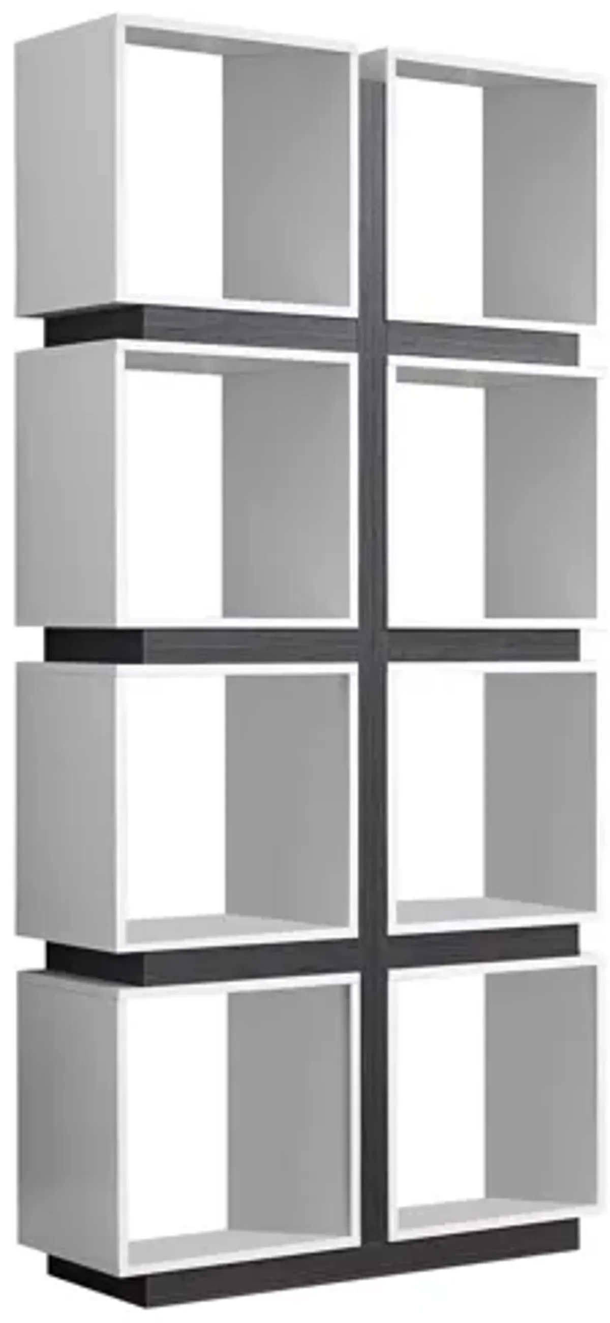 Monarch Specialties I 7076 - 71" Grey and White Bookshelf