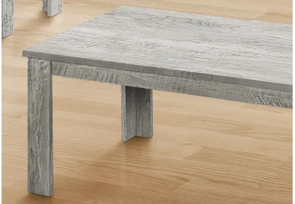 Monarch Specialties I 7860P - Three Piece Grey Table Set