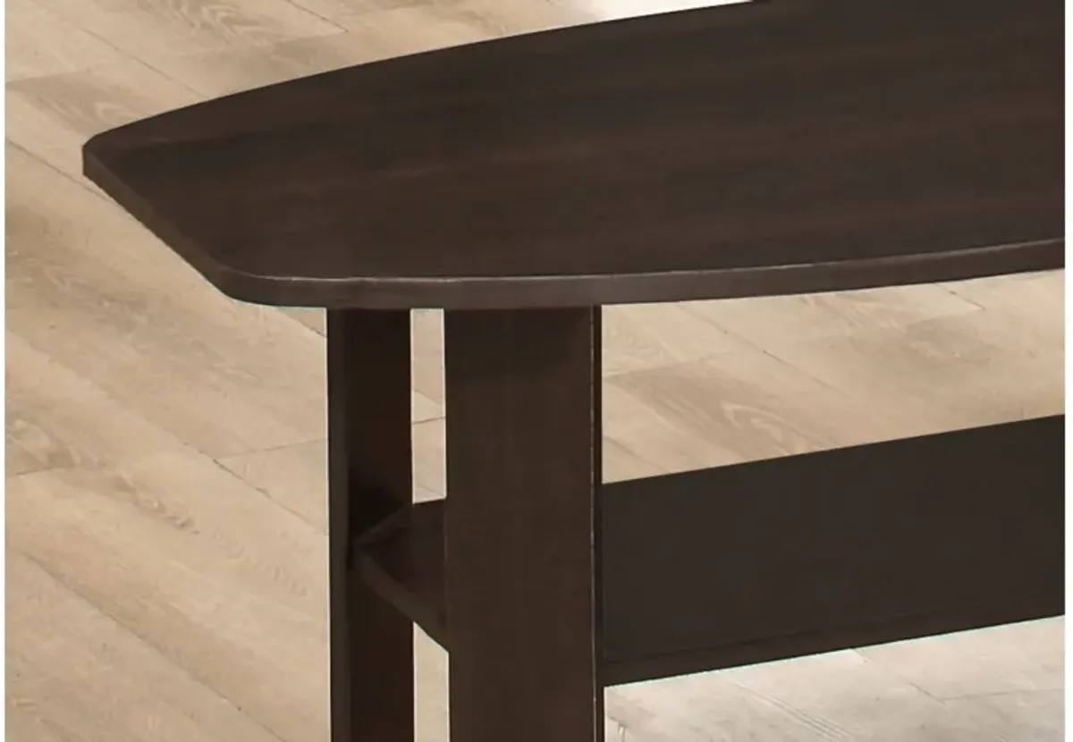 Monarch Specialties I 7924P - Three Piece Espresso Table Set