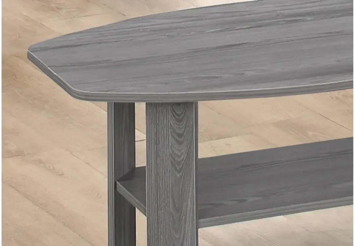 Monarch Specialties I 7925P - Three Piece Grey Table Set