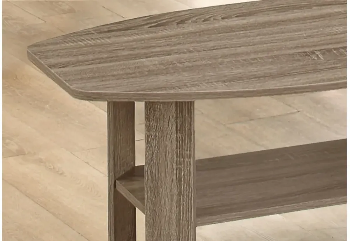 Monarch Specialties I 7927P - Three Piece Brown Table Set