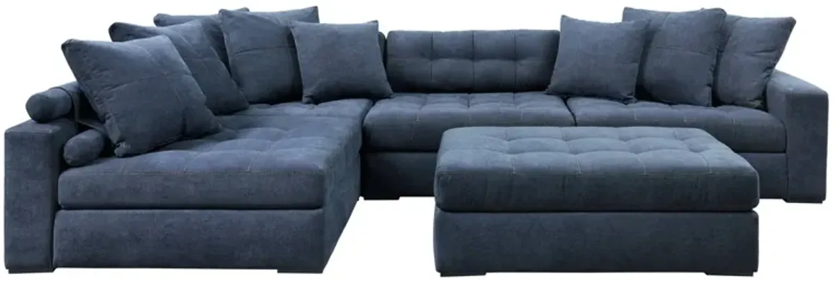 Noah 5-Piece Midnight Sectional with Ottoman
