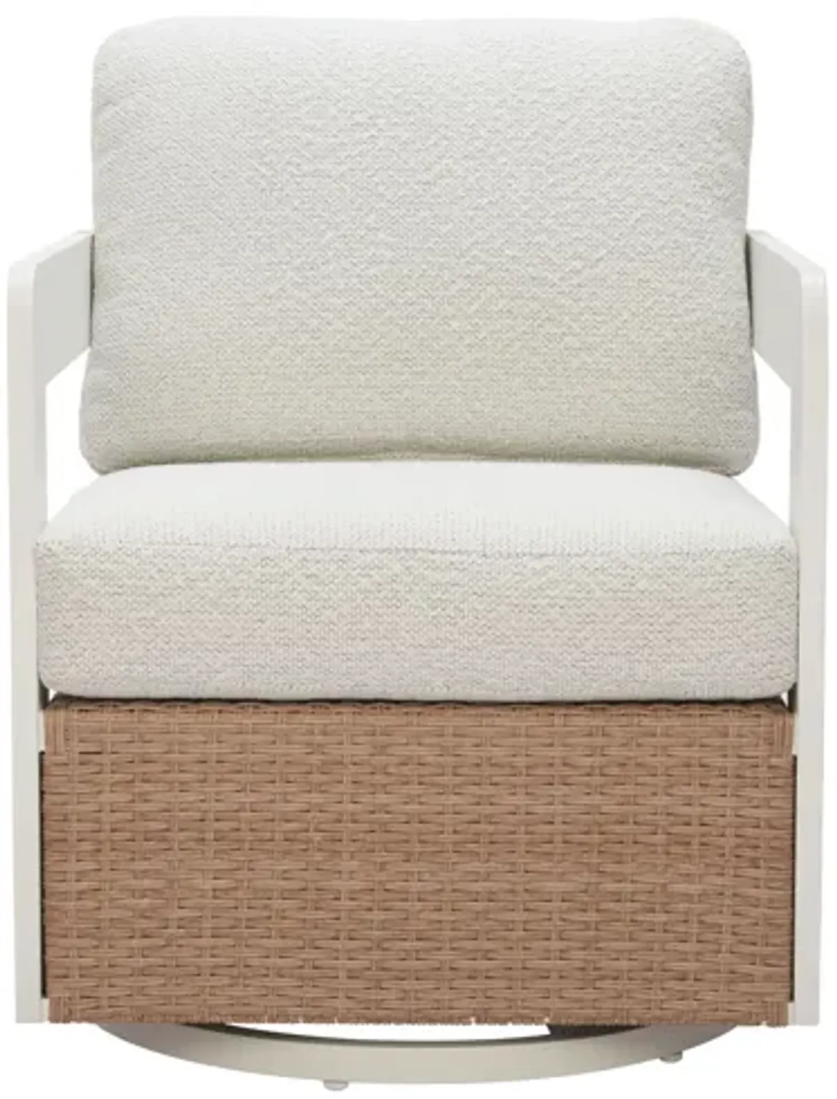Gelo Swivel Chair White & Brown