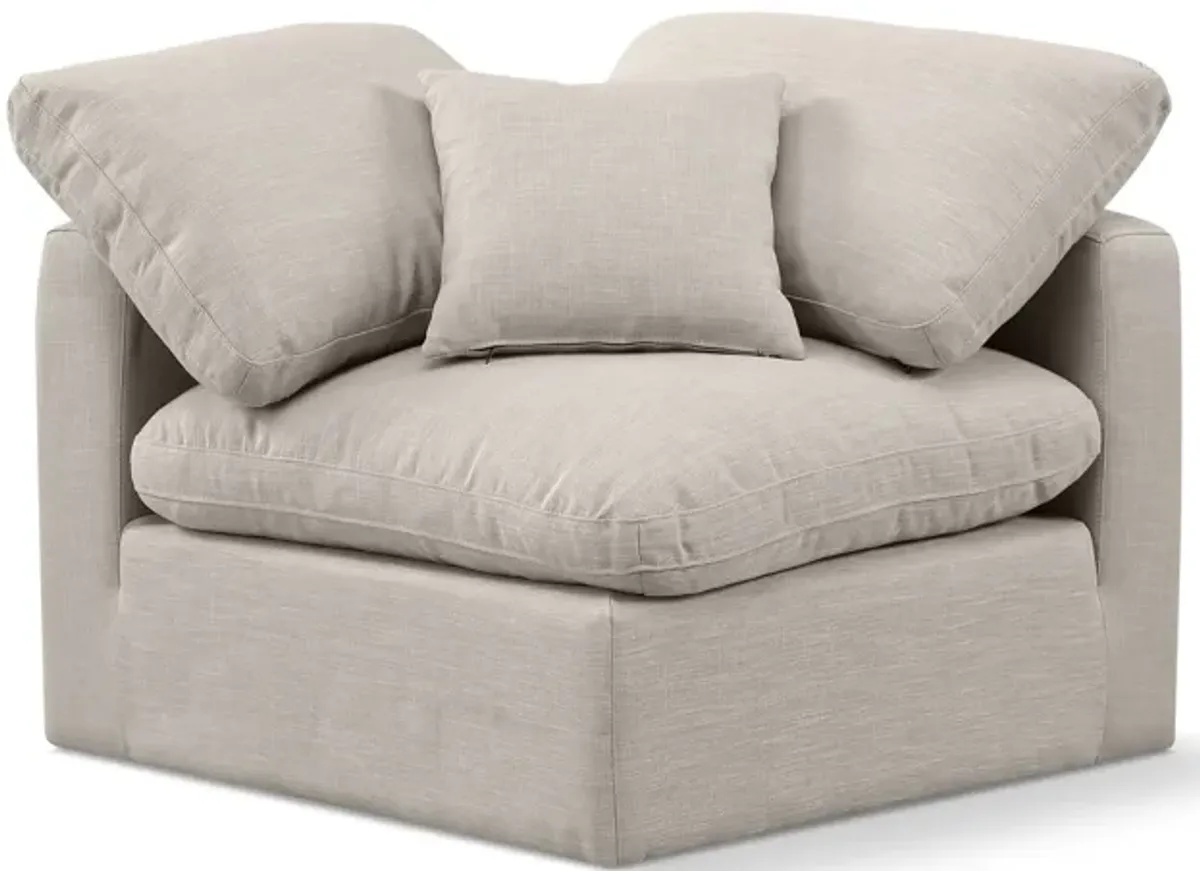 Indulge Linen Beige Corner Chair