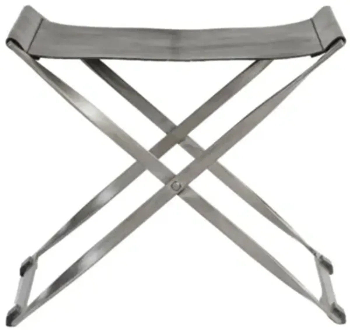 Harper Ottoman Black Leather