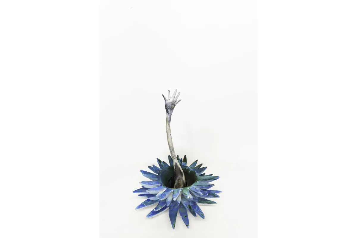 Burning Seed with Blue Spikes by Lisa Farris