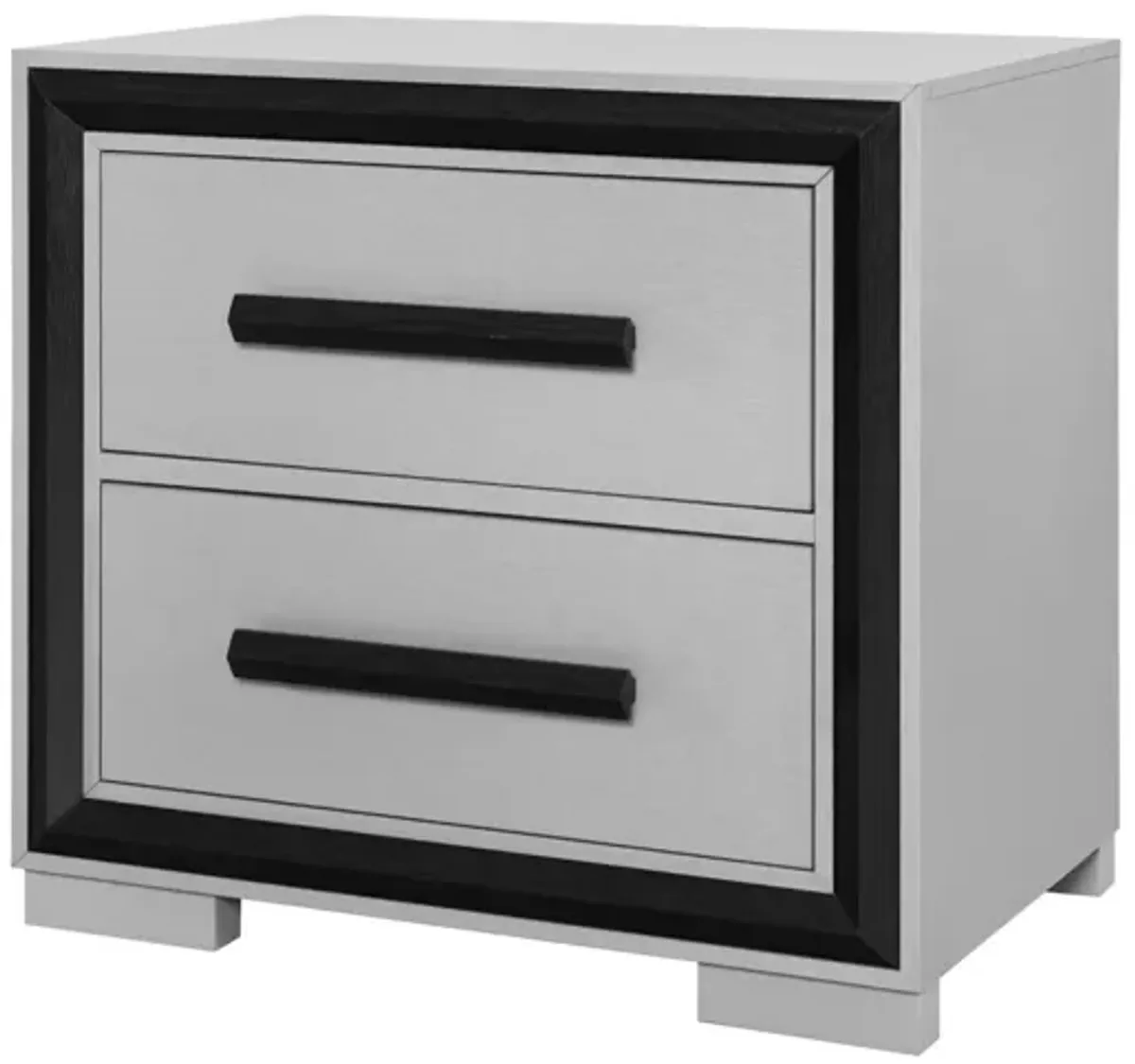 Amelia Grey Black Nightstand