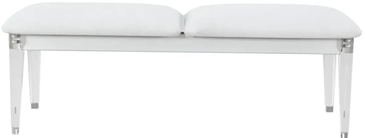 Apollo Grey Bench With Acrylic Legs