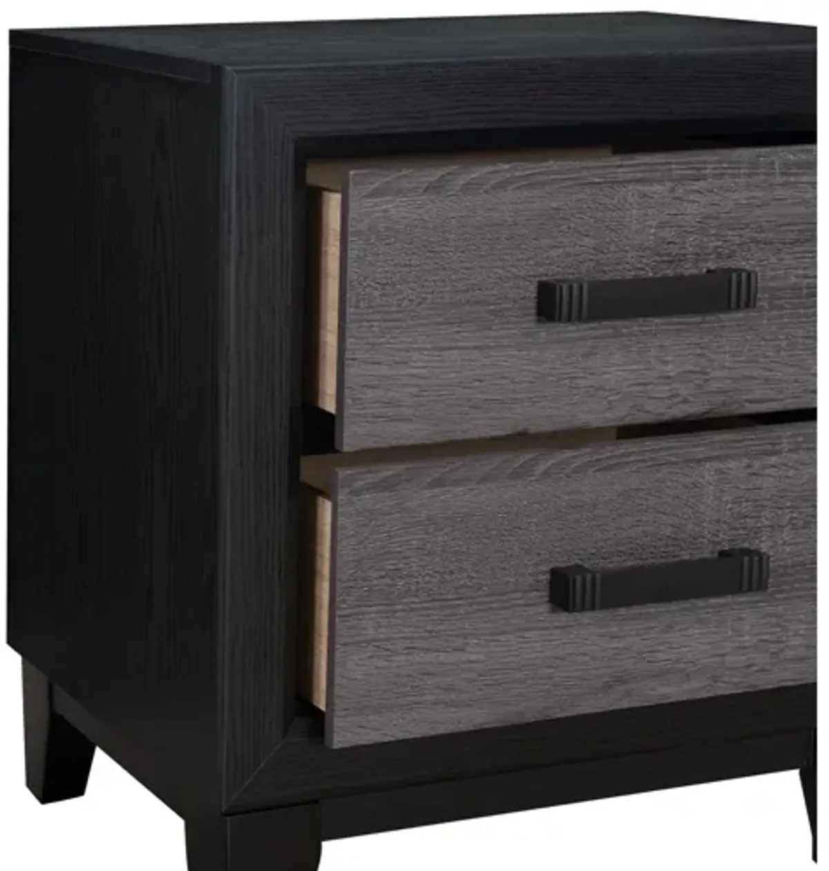 Lisbon Grey And Black Nightstand