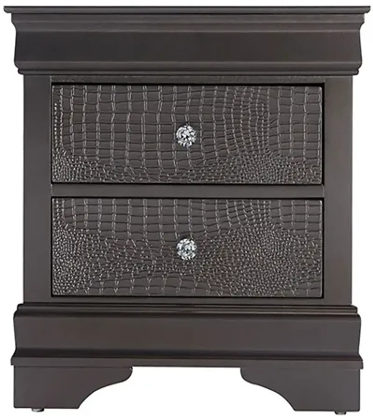 Pompei Metallic Grey Nightstand